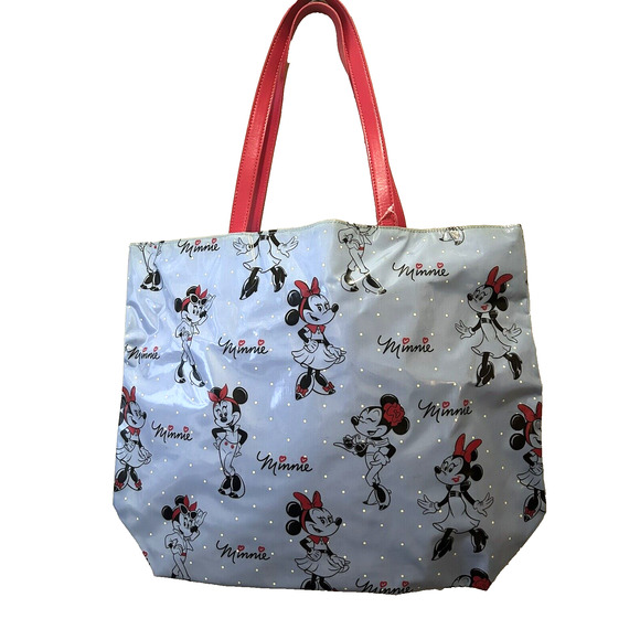 NWT Disney Parks Women's Slate Blue and Black Minnie Mouse Tote “Minnie” - Picture 1 of 8